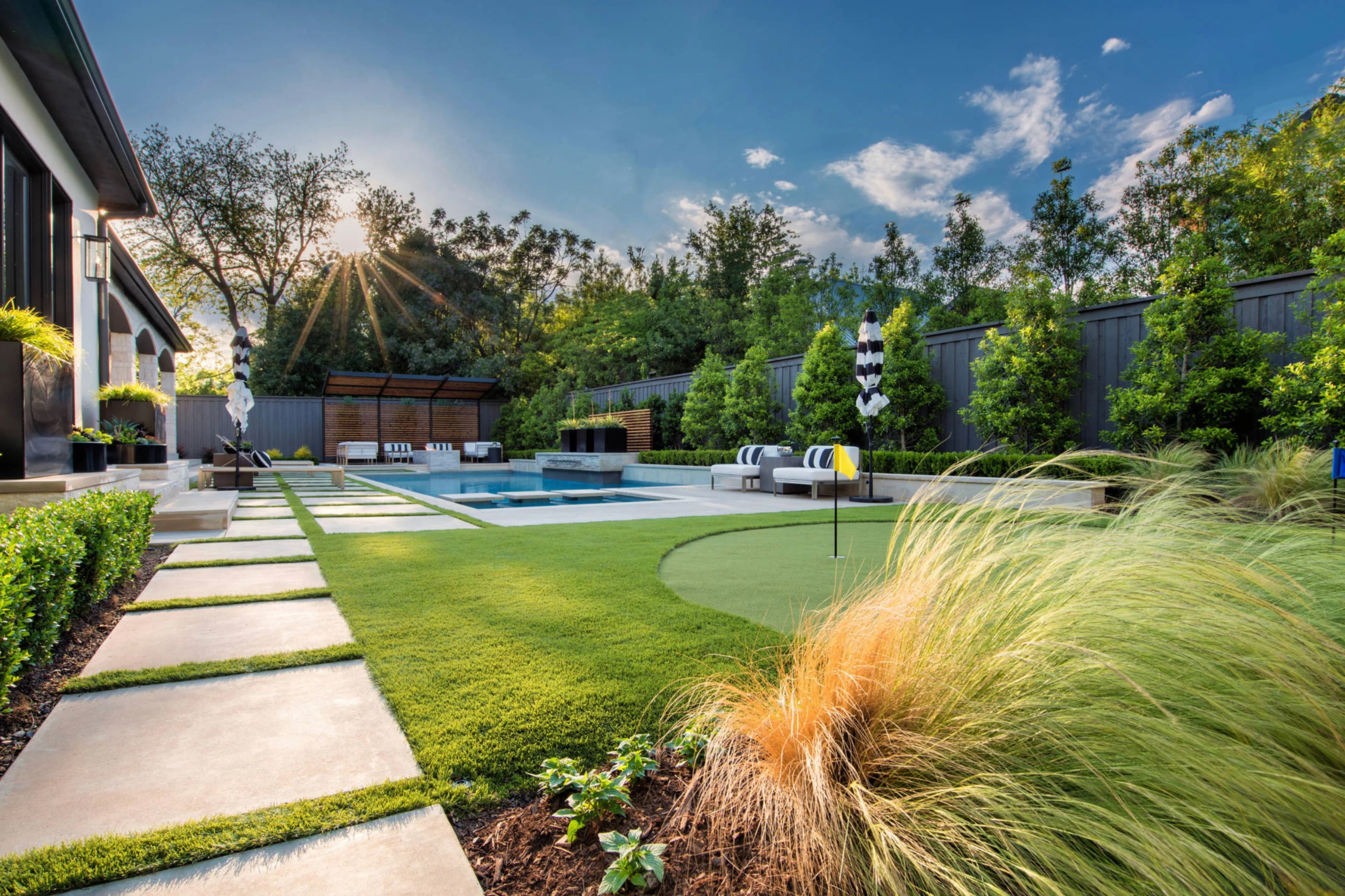 Preston Hollow Luxury Pool & Spa - Elite Landscaping DFW project in Preston Hollow, TX